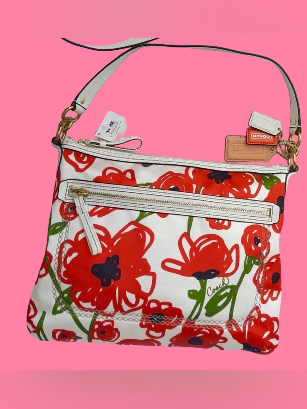 COACH Poppy Floral Crossbody Bag - Picture 3 of 13